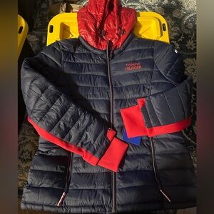 Tommy Hilfiger Black and Red Quilted Jacket